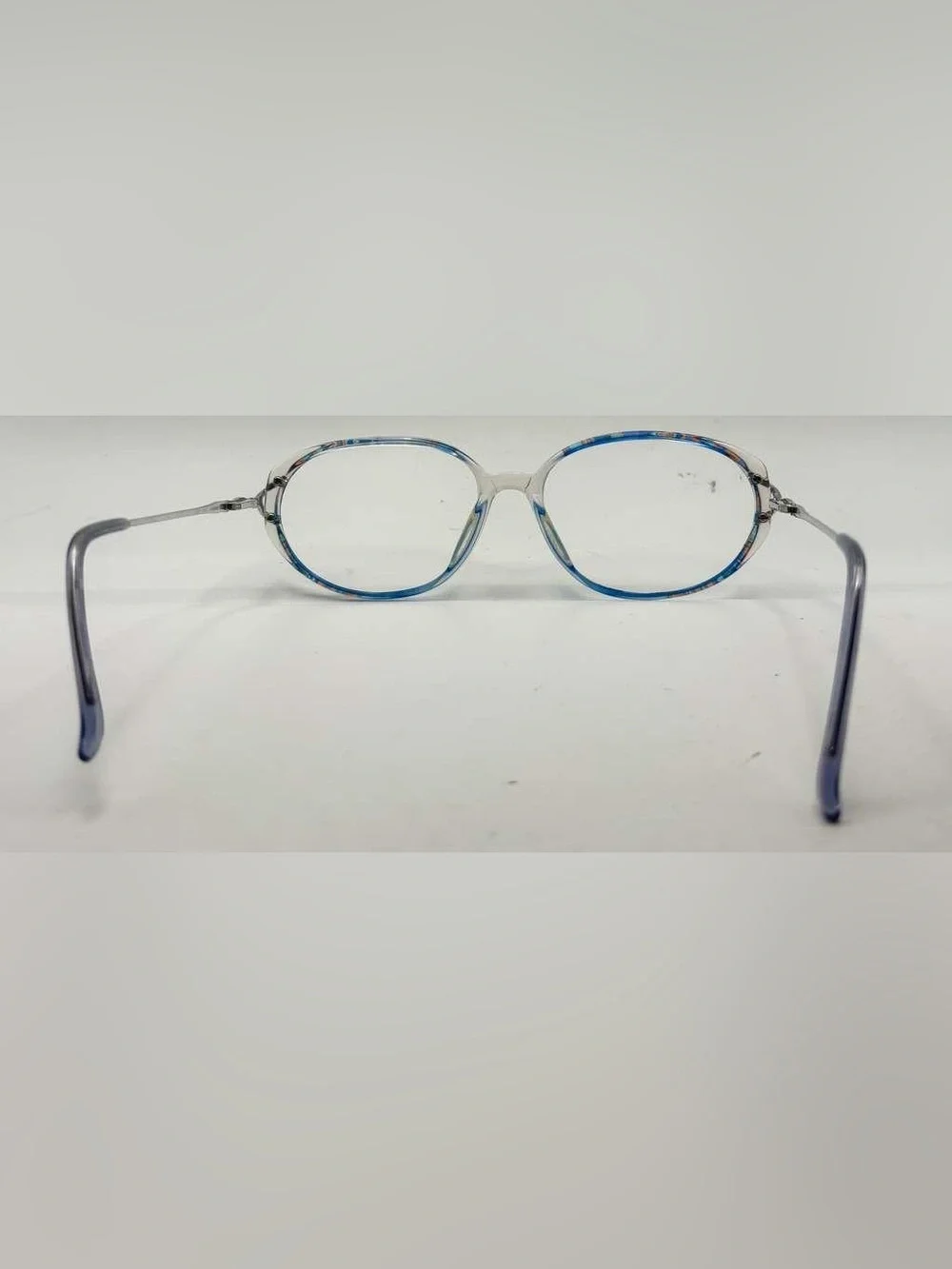 Vintage Marine J-287 Blue Translucent Oval Sunglasses Frames Only Hong Kong